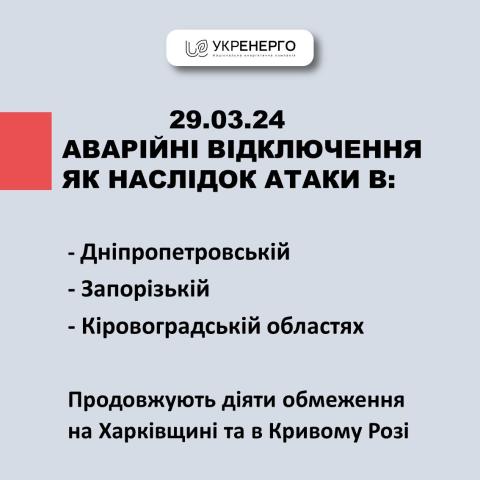 Аварійні відключення Аварійні відключення